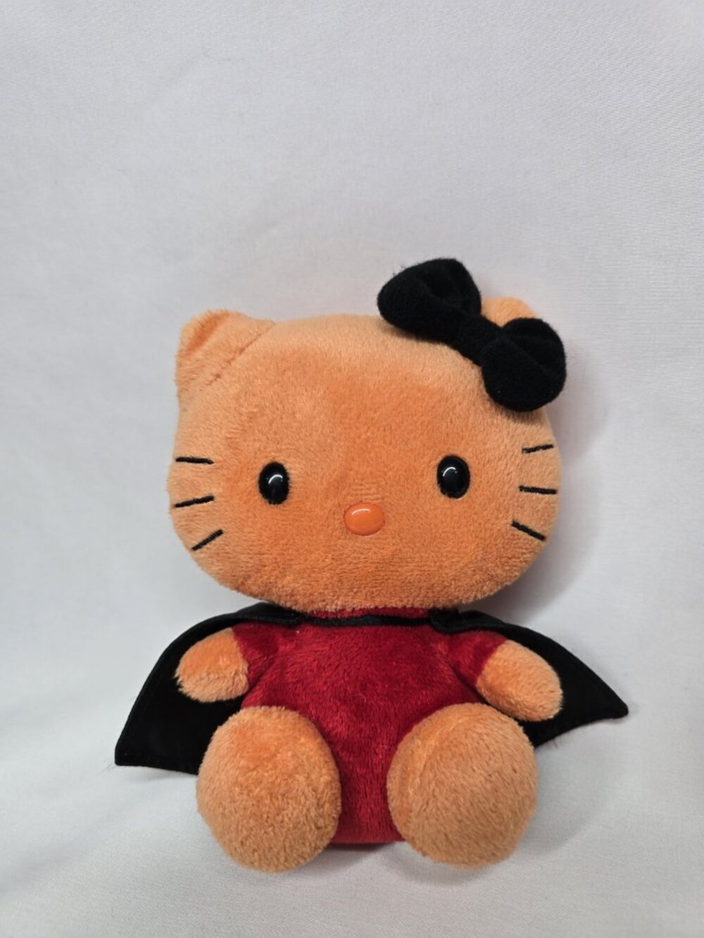 TY Beanie Baby Orange Hello Kitty Halloween Witch Plush- No Hat